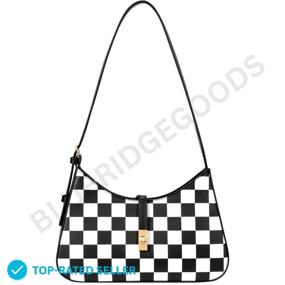 Brand New CLUCI Shoulder Bag Checkered Hobo Bag